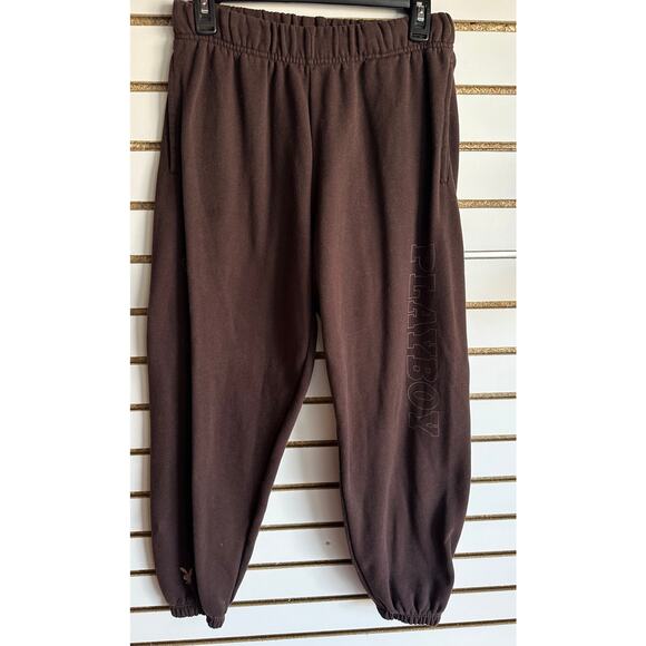 Playboy x PacSun Brown Jogger Sweat Pants S Grunge Comfy Casual - Picture 1 of 8